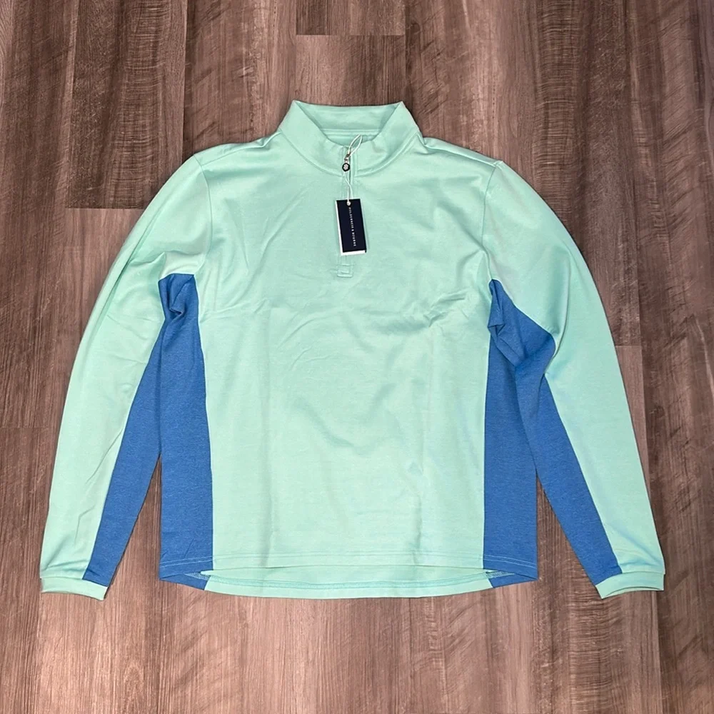 Holderness & Bourne Dry Luxe Performance Tailored Fit Quarter Zip - Large - Picture 2 of 7